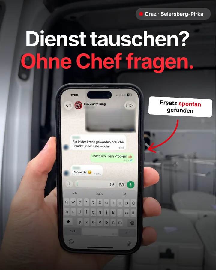 Hi5 Recruiting-Anzeige: Dienst tauschen ohne Chef fragen